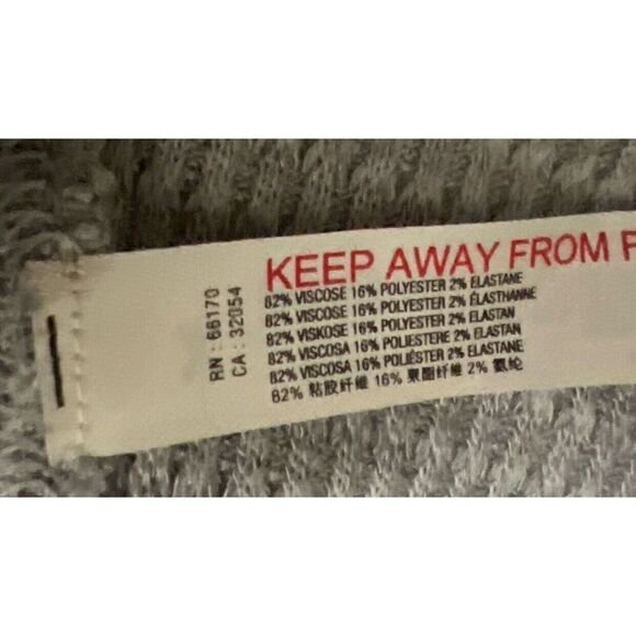 Free People Top Women Sz M One of the Girls Henley Waffle Knit Shirt Gray - Picture 12 of 15